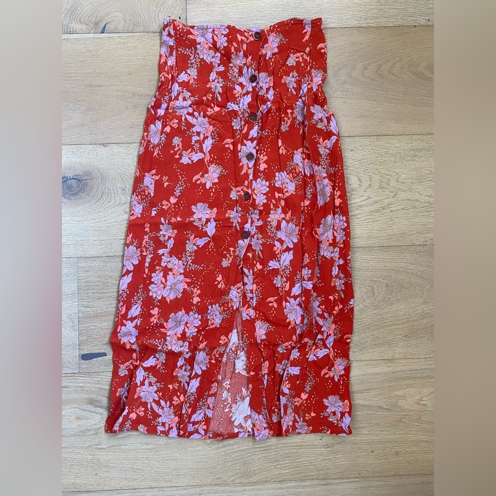 Free people floral midi skirt